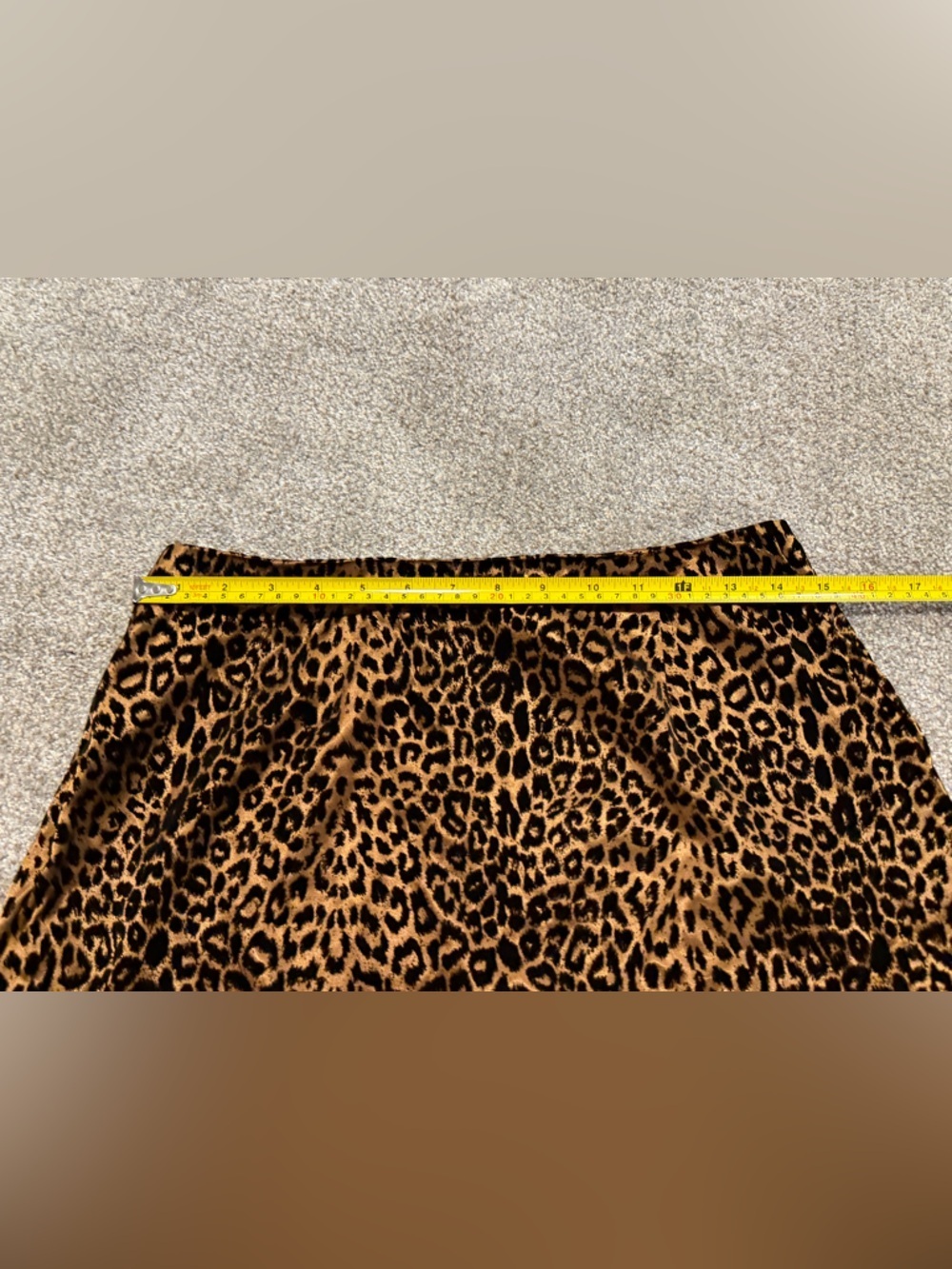 Vintage Jessica Leopard Print Skirt 14P Petite Made in Canada Mini - Picture 5 of 8
